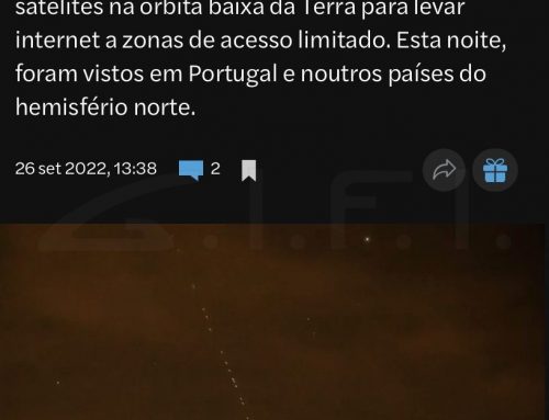 Objectos voadores … bem identificados Starlink nos céus portugueses